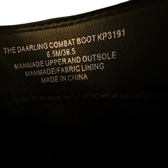 Katy Perry The Daarling Black Goth Grunge Combat Boots Zip Women’s Size 6.5M - Picture 4 of 10